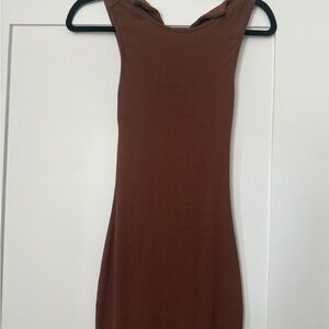 Brown Sleeveless Dress